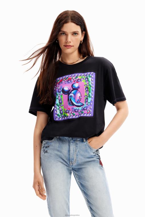 mujer ropa 8H0V79 camiseta oversize de mickey mouse Desigual