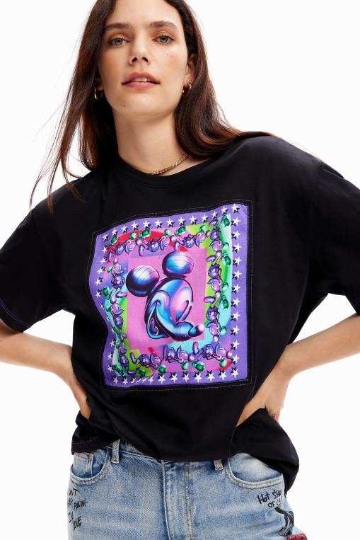 mujer ropa 8H0V79 camiseta oversize de mickey mouse Desigual