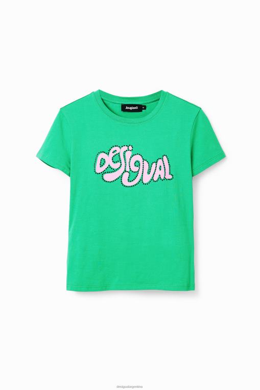 mujer ropa 8H0V808 camiseta de manga corta con strass Desigual
