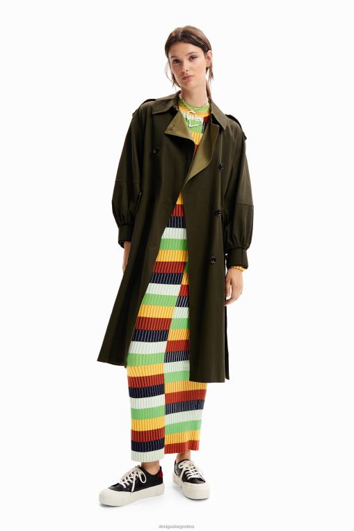mujer ropa 8H0V251 gabardina oversize con cinturón Desigual