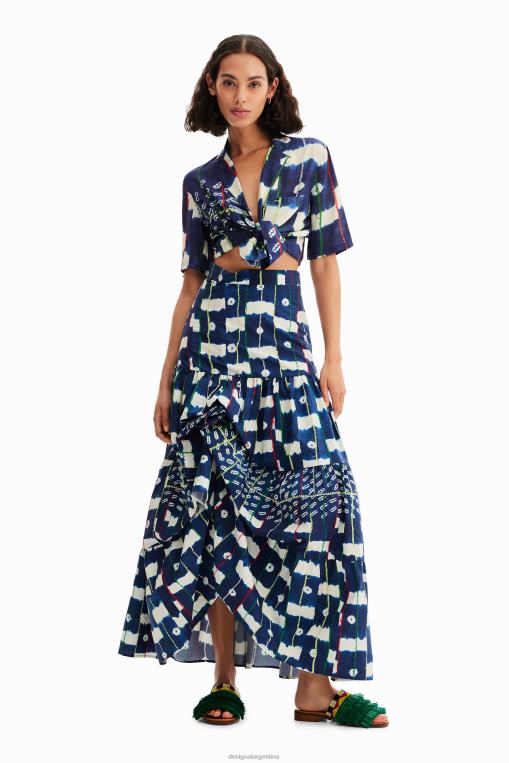 mujer ropa 8H0V311 falda larga multiposición stella jean Desigual