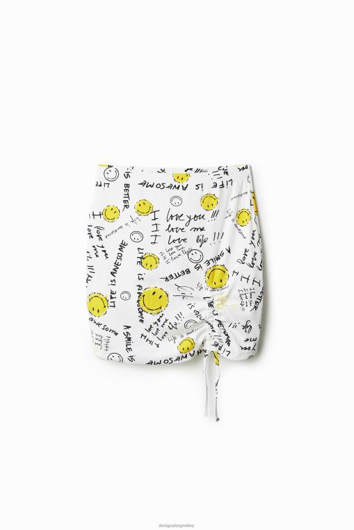 mujer ropa 8H0V459 minifalda delgada con sonrisa Desigual
