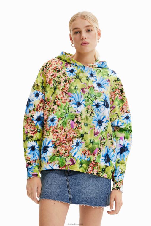 mujer ropa 8H0V342 sudadera oversize con estampado floral Desigual
