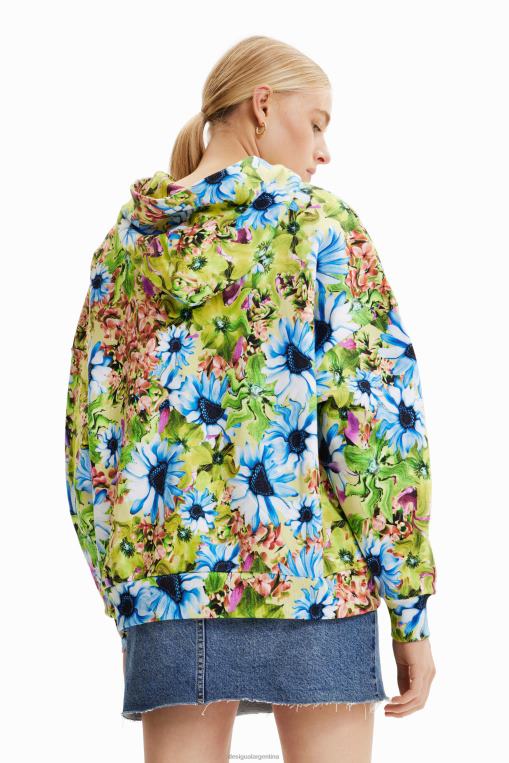 mujer ropa 8H0V342 sudadera oversize con estampado floral Desigual