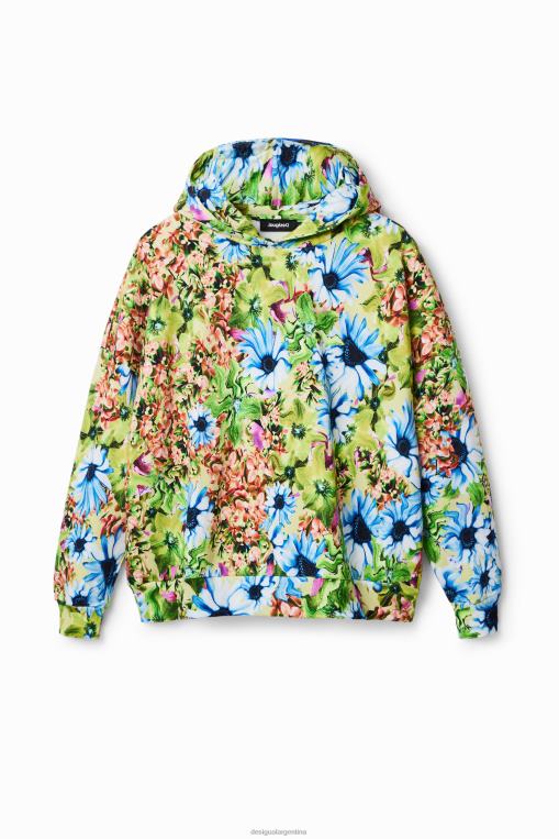 mujer ropa 8H0V342 sudadera oversize con estampado floral Desigual