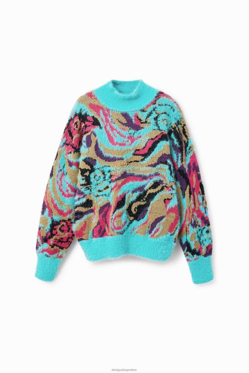 mujer ropa 8H0V1117 suéter de punto con cuello vuelto Desigual