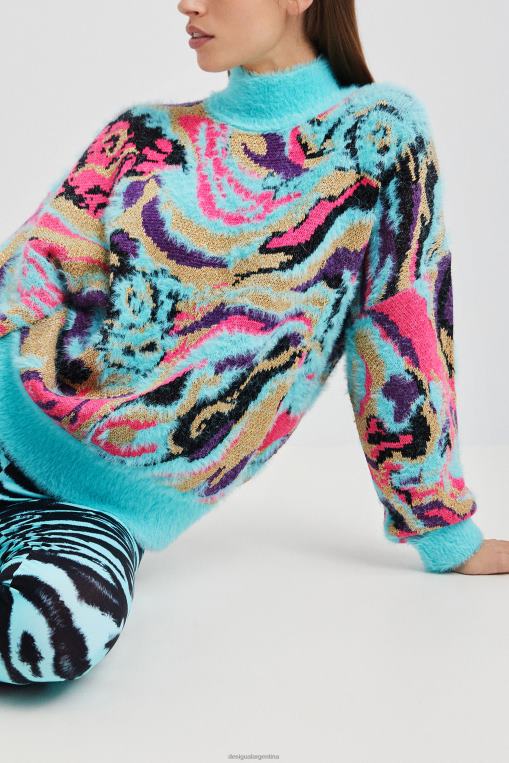 mujer ropa 8H0V1117 suéter de punto con cuello vuelto Desigual