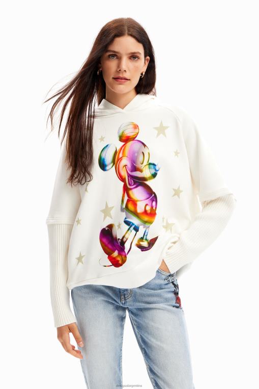 mujer ropa 8H0V140 sudadera con capucha oversize de mickey mouse Desigual
