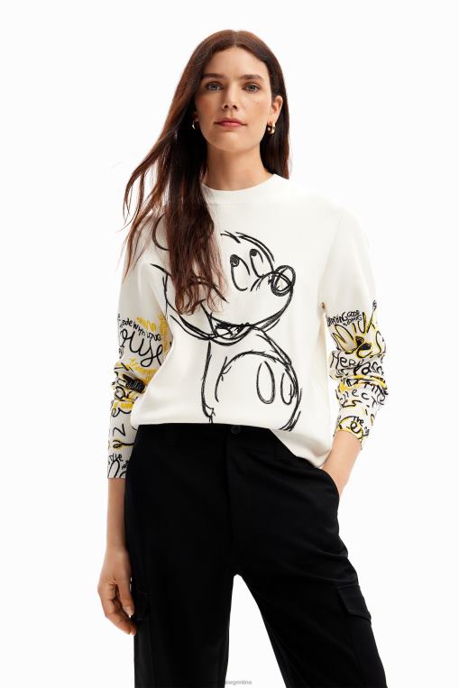mujer ropa 8H0V15 jersey con bordado de mickey mouse Desigual