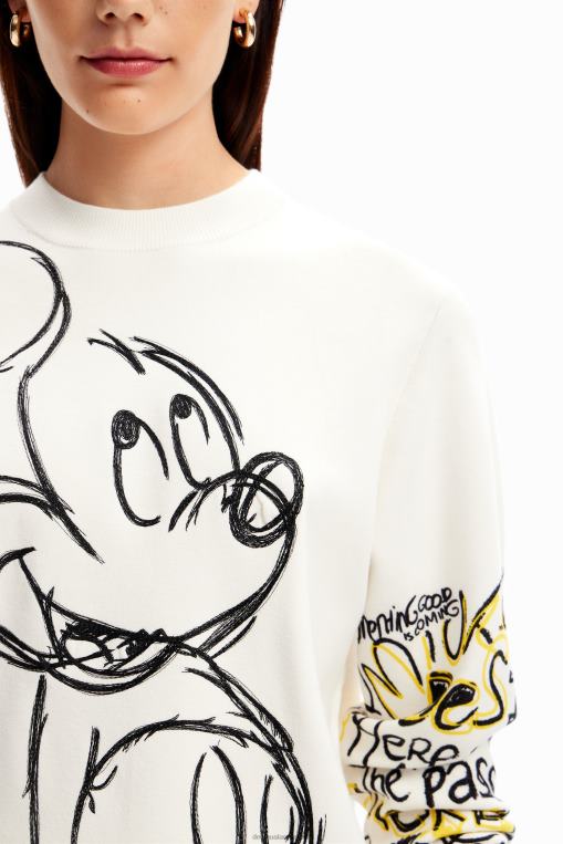 mujer ropa 8H0V15 jersey con bordado de mickey mouse Desigual