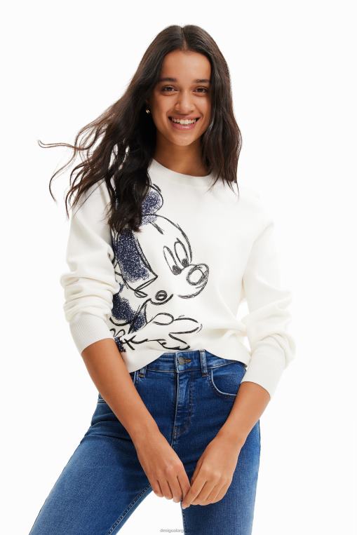 mujer ropa 8H0V351 jersey con bordado de mickey mouse Desigual
