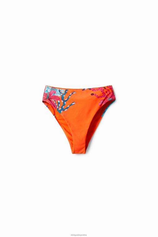mujer ropa 8H0V1121 braguitas de bikini color coral Desigual