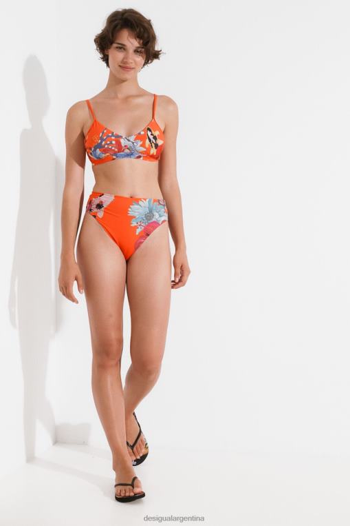 mujer ropa 8H0V1121 braguitas de bikini color coral Desigual