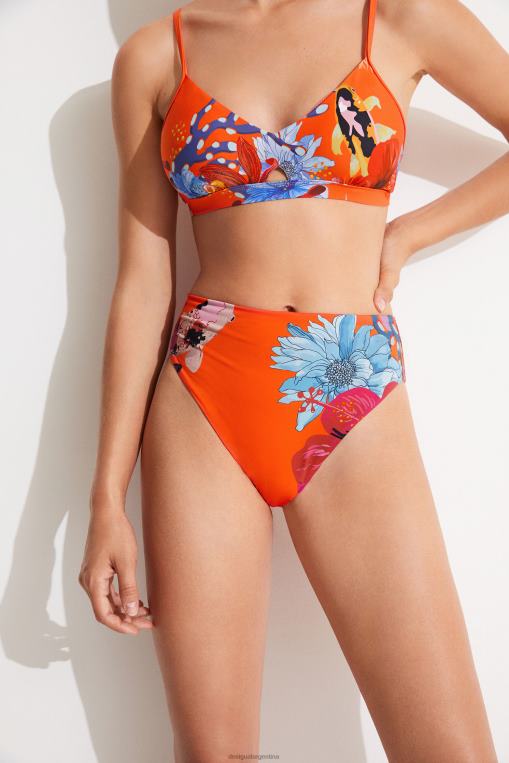 mujer ropa 8H0V1121 braguitas de bikini color coral Desigual