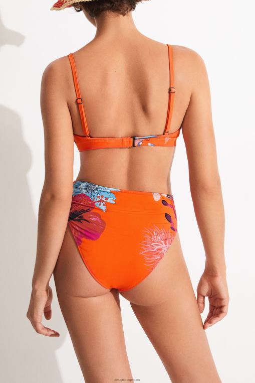 mujer ropa 8H0V1121 braguitas de bikini color coral Desigual