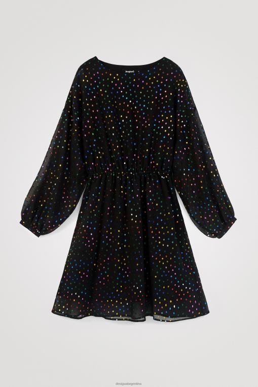 mujer ropa 8H0V1102 vestido corto de tul Desigual