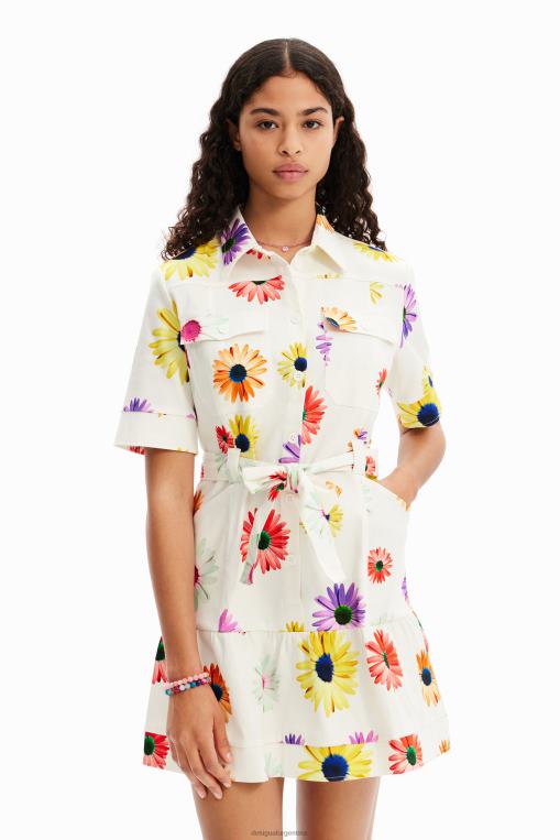 mujer ropa 8H0V120 metro. vestido camisero corto floral de christian lacroix Desigual