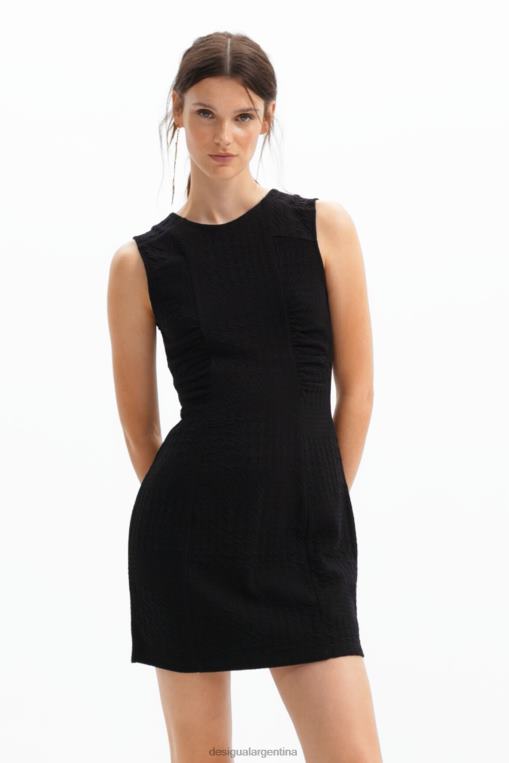 mujer ropa 8H0V154 vestido corto texturizado Desigual