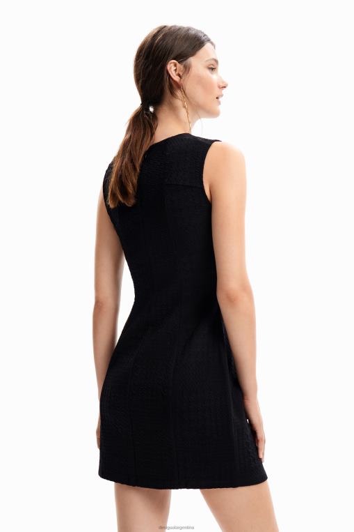 mujer ropa 8H0V154 vestido corto texturizado Desigual