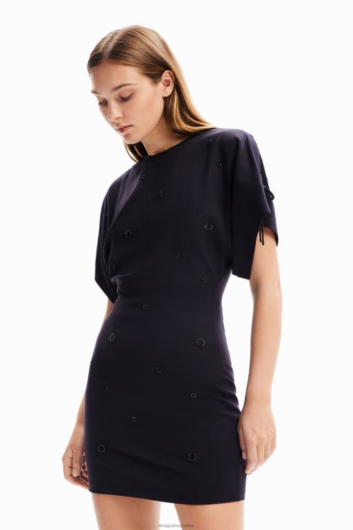 mujer ropa 8H0V180 vestido corto bordado Desigual