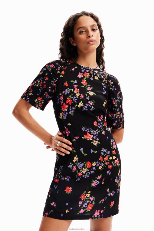mujer ropa 8H0V254 vestido corto de flores Desigual