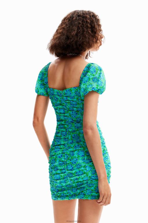 mujer ropa 8H0V312 vestido corto con nudo fruncido Desigual