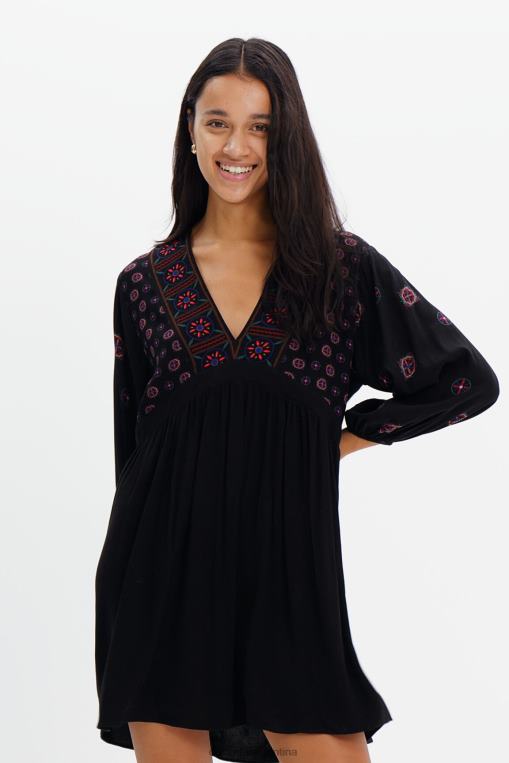 mujer ropa 8H0V410 vestido corto con estampado étnico Desigual