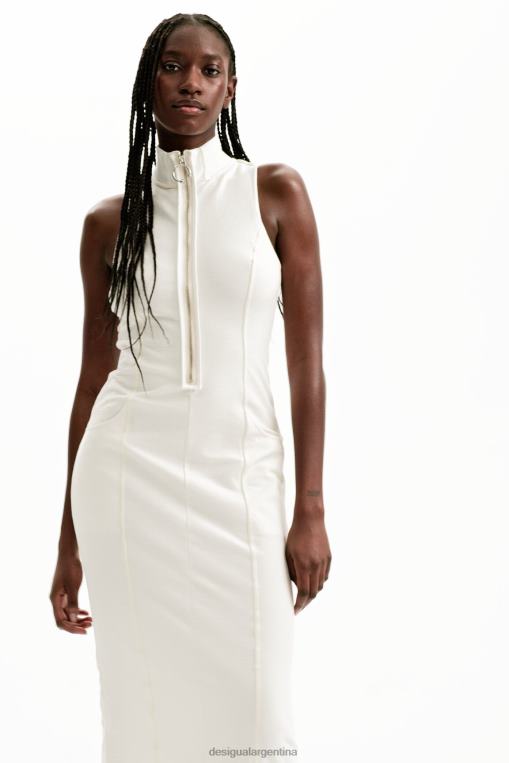 mujer ropa 8H0V887 vestido midi con cremallera nathy peluso Desigual