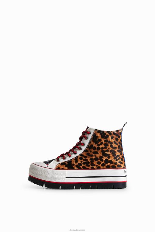 mujer calzado 8H0V1473 zapatillas altas con plataforma y estampado animal Desigual