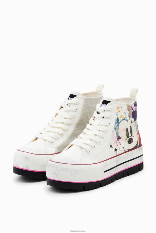 mujer calzado 8H0V1511 zapatillas altas con plataforma de mickey mouse de disney Desigual