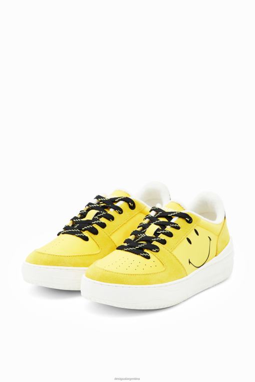 mujer calzado 8H0V322 zapatillas con plataforma smiley de toalla Desigual