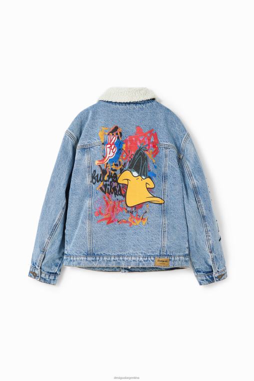chico ropa 8H0V1708 chamarra estilo camionero de mezclilla de looney tunes Desigual